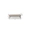 Homeroots 58in Beige Dark Gray and Black Tufted Faux Leather Fabric and Steel Upholstered Bench 714182 - alternate 3