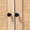 Baxton Studio Ardon Bohemian Light Brown Finished Wood and Black Metal 2-Door Storage Cabinet with Natural Rattan 196-12077-ZORO - alternate 3