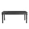 Homeroots 72" Black Solid Wood Dining Table 521838 - alternate 2