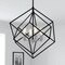 Vaxcel Rad 4-Light 23.5 in W Black and Satin Nickel Mid-Century Modern Cage Pendant Ceiling Fixture P0373R - alternate 3