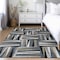 Homeroots 5' X 8' Black Gray And Ivory Geometric Washable Indoor Outdoor Area Rug 598239 - alternate 4