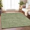 Homeroots 3' X 5' Artichoke Green Geometric Washable Indoor Outdoor Area Rug 607464 - alternate 3
