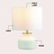 Jonathan Y Malone 20" Modern Transitional Ribbed Tapered Ginger Jar Resin/Metal LED Table Lamp, Cream JYL5517C - alternate 2