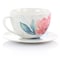 Martha Stewart 12 Piece Ceramic Flora 18 Ounce Cup and Saucer Set in White 128870.02 - alternate 3