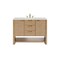 James Martin Vanities Solene 48 in. Single Vanity, Seaside Oak, w/ 3 CM Lime Delight Quartz Top D225-V48-SSO-3LDL - alternate 1
