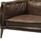 Homeroots 94" Chocolate Top Grain Leather Sofa With Dark Brown Legs 318818 - alternate 3