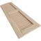 Ekena Millwork Timberthane Hand Hewn 2 Equal Louver w/Elliptical Top Faux Wood Shutters, 18W x 76H, 70 Low Side, PR SHULVL18X76HHPR - alternate 3