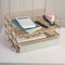 Martha Stewart Ryder 3 Tier Gold Desk Stackable Letter Tray Organizer, Steel Mesh, Tray for Files/Papers/Letters HH-OHD01-3-GLD-MS - alternate 3