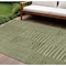 Homeroots 9' X 12' Olive Green And Beige Geometric Washable Indoor Outdoor Area Rug 596960 - alternate 1