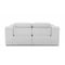 Homeroots 72in White And Silver Italian Leather Power Reclining Loveseat 477570 - alternate 4
