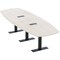 Skutchi Designs Arc Boat Conference Table With Power, 48 in W, 120 in L HAR-ABOT-48X120-T.BK-K458-EBLK - alternate 1
