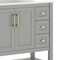 Flash Furniture Vega 36in. Vanity w/Sink, Cabinet w/Gold Hardware, Open Shelf & 3 Drawers, Marble Counter, Gry/Wht FS-VEGA36-KD-GY-HDGLD-GG - alternate 6