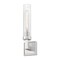 Z-Lite Beau 1 Light Wall Sconce, Brushed Nickel/Clear Ribbed, 4.5 In W 740-1S-BN - alternate 3