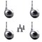 Service Caster 2.5 Inch Bright Chrome Metal Ball Caster - Grip Neck Stem - SCC, 4PK SCC-GN01S25-DCS-BC-4 - alternate 1