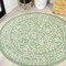 Jonathan Y Malta Bohemian Medallion Textured Weave Cream/Green 5 ft Round Indoor/Outdoor Area Rug SMB104F-5R - alternate 1