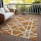 Homeroots 9' X 12' Copper And Beige Geometric Washable Indoor Outdoor Area Rug 600436 - alternate 6