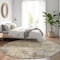 Homeroots 8' Beige And Brown Round Abstract Washable Indoor Outdoor Area Rug 605532 - alternate 3