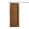 Sartodoors Modern Barn Door 18 x 96 inches, Ego 5006 Cognac Oak Veneer, 6.6FT Silver Rail Track Heavy Hardwar EGO5006BD-S-DKO-1896 - alternate 1