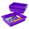 Storex Flat Storage Tray, Purple, 5PK 62521U05C - alternate 3