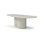 Homeroots 95" Beige Marble Pedestal Base Oval Dining Table 718900 - alternate 3