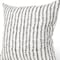 Homeroots 22" Cream And Black Striped Linen Throw Pillow Cover with Embroidery 608209 - alternate 4