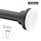 Anzzi 35-55 Inches Shower Curtain Rod with Shower Hooks in Matt Black AC-AZSR55MB - alternate 3