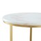 Homeroots Set of Two 22" Gold and White Marble Round Nested Tables 543883 - alternate 4