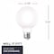 Bulbrite 60-Watt Equivalent Dimmable Milky Filament G25 Medium E26 LED Light Bulb, 2700K, 8PK 861626 - alternate 4