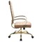Leisuremod Benmar High-Back Leather Office Chair with Gold Frame, Light Brown BOTG19LBRL - alternate 2