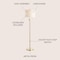 Jonathan Y Vaughn 60" Modern Metal/Resin LED Floor Lamp, Brass Gold/White JYL1093A - alternate 4