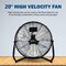 Edendirect 20 in. 3 Speed Black Floor Fan for Living Room, 2 Pack ZR-HIFANXFLOOR20X2 - alternate 3