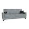 Homeroots 89" Gray Microfiber Sleeper Sofa And Toss Pillows With Brown Legs 607159 - alternate 1