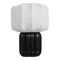 Jonathan Y Leola 10 in. Modern Contemporary Ceramic Fluted Mini w/Ribbed Cocoon Pumpkin Shade LED Table Lamp, Bl JYL4202C - alternate 3