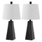 Jonathan Y Owen 20.5" Contemporary Resin LED Table Lamp, Black Marble Finish, 2PK JYL1037D-SET2 - alternate 4