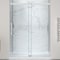Anzzi 76''x57-60'' Sliding Frameless Shower Door in Polished Chrome with Alcove Center Drain Shower Base SD-5902201C-CH - alternate 1