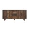 Homeroots 83" Dark Brown Distressed Reclaimed Wood Three Drawer Sideboard with Four Doors 634321 - alternate 6