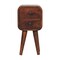 Homeroots 16" Brown Solid Wood Square Two Drawer Nightstand 651620 - alternate 1
