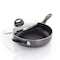 Oster Clairborne 10.25 Inch Aluminum Saute Pan with Lid in Charcoal Grey 75663.02 - alternate 4