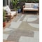Homeroots 5' X 8' Khaki And Silver Geometric Washable Indoor Outdoor Area Rug 617921 - alternate 1