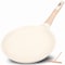 Nutrichef 11 in Non-Stick Crepe Pan with Wooden Spreader, Durable Marble Coated Dosa Pan, Bakelite And Wood NCMKCP002411WT - alternate 1