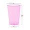 Smarty Had A Party 12 oz. Clear Pink Disposable Plastic Party Cups, 240PK 512C-P-CASE - alternate 3