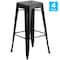 Flash Furniture 4PK 30"H Backless Distressed Black Metal Barstool 4-ET-BT3503-30-BK-GG - alternate 4