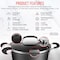 Bakken-Swiss 14-Piece Pots and Pans Set, Non-Stick, with Lids, Skillet Pans, Gas, Electric, Induction, Black BKCWL14B - alternate 4