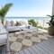 Homeroots 9' X 12' Chocolate And Beige Floral Washable Indoor Outdoor Area Rug 610749 - alternate 5