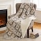 Homeroots 50" X 70" Gray And Brown Geometric Microfiber Plush Throw Blanket 712419 - alternate 2