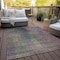 Homeroots 8' X 10' Plum Olive Green And Lavender Abstract Washable Indoor Outdoor Area Rug 588435 - alternate 4