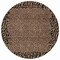 Homeroots 8' Brown Round Animal Print Washable Indoor Outdoor Area Rug 607634 - alternate 4