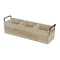 Homeroots 16" Brown Solid Wood And Metal Box 487954 - alternate 2