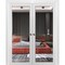 Sartodoors Sliding French Double Pocket Doors, Lucia 1299 White Silk with Mirror, Kit Trims Rail Hardware, S LUCIA1299DP-WS-7284 - alternate 1