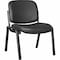 Lorell Deluxe Leather 4-Leg Guest Chair, Black LLR84595 - alternate 1